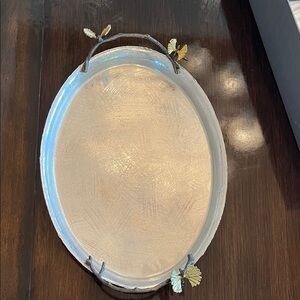 Michael Aram Butterfly Ginkgo Oval Tray New